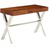 Image de vidaXL Bureau Bois d'acacia solide avec finition miel 110x50x76 cm