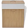 Image de vidaXL Panier à linge rectangulaire Bambou Naturel