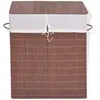 Image de vidaXL Panier à linge rectangulaire Bambou Marron