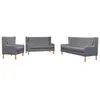 Image de vidaXL Ensemble de canapés 3 pcs tissu gris