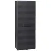 Image de vidaXL Armoire de Rangement de Jardin avec 3 Etagères Organisation Meuble de Stockage Fournitures Ménagères Jardin Patio Extérieur Noir