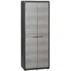 Image de vidaXL Armoire de rangement de jardin avec 3 étagères Noir et gris