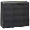 Image de vidaXL Armoire de rangement de jardin avec 2 étagères Noir
