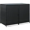 Image de vidaXL Abris pour Poubelle Double Résine tressée Noir 148x80x111 cm