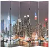 Image de vidaXL Cloison de séparation pliable 200x170 cm New York la nuit