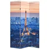 Image de vidaXL Cloison de Séparation Pliable 120x170 cm Paris la Nuit Paravent Chambre
