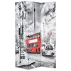 Image de vidaXL Cloison de séparation 120 x 170 cm Bus londonien Noir et Blanc