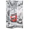 Image de vidaXL Cloison de séparation 120 x 170 cm Bus londonien Noir et blanc