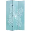 Image de vidaXL Cloison de séparation pliable 120 x 170 cm Papillon Bleu