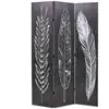 Image de vidaXL Cloison de séparation pliable 120 x 170 cm Plumes Noir et blanc