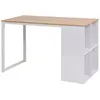 Image de vidaXL Table d'écriture 120x60x75 cm Chêne et blanc