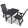 Image de vidaXL Ensemble de bistro 3 pcs Plastique Anthracite