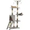 Image de vidaXL Arbre à chat avec griffoirs en sisal 138 cm Gris