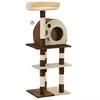 Image de Arbre à chat avec griffoirs en sisal 127 cm Beige et marron