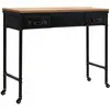 Image de vidaXL Table console MDF et bois de sapin 100 x 33,5 x 80 cm