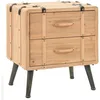 Image de vidaXL Table de Chevet Table de Nuit Armoire Chambre Bois de Sapin Massif