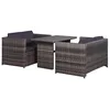 Image de vidaXL Jeu de Canapé de Jardin 11 pcs Résine Tressée Gris Salon de Jardin