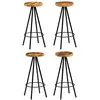 Image de vidaXL Chaises de bar lot de 4 bois de manguier solide