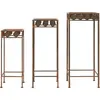 Image de vidaXL Set de supports de plantes 3 pcs Style vintage Métal rouillé