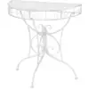 Image de vidaXL Table d'appoint Vintage Demi-ronde Métal 72x36x74 cm Argenté