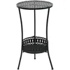 Image de vidaXL Table de Bistro Style Vintage Ronde Métal Noir Table de Bar Cuisine