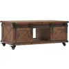 Image de vidaXL Table basse Bois de sapin massif 91x51x38 cm Marron