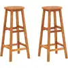 Image de vidaXL Tabourets de bar lot de 2 bois d'acacia massif