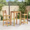 Image de vidaXL Tabourets de bar lot de 2 bois d'acacia massif