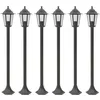 Image de vidaXL 6x Lampe de Jardin à Piquet E27 Aluminium Bronze Éclairage de Terrasse