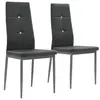 Image de vidaXL Chaises à manger lot de 2 gris similicuir
