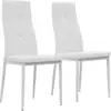 Image de vidaXL Chaises à manger lot de 2 blanc similicuir