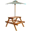 Image de vidaXL Table à Pique-Nique et Parasol Enfants 79x90x60cm Acacia Solide