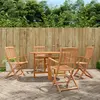 Image de vidaXL Ensemble à manger d'extérieur pliable 5pcs Bois d'acacia solide