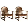Image de vidaXL Chaises de jardin lot de 2 Bois d'acacia solide