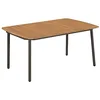Image de vidaXL Table d'Extérieur Bois d'Acacia Solide Acier Table de Jardin Terrasse