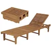 Image de vidaXL Chaise Longue Pliable Bois d'acacia Solide