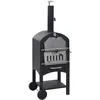 Image de vidaXL Four à Pizza d'Extérieur avec Charbon Gommage à Pierre Barbecue Jardin
