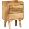 Image de vidaXL Table de chevet Bois de manguier massif 40 x 30 x 59,5 cm