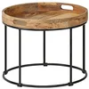 Image de vidaXL et Acier Table Basse Meuble Table de Séjour Bois de Manguier Massif