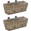 Image de vidaXL 2X Panier de Rangement Osier et Rotin Naturel Bac de Stockage Boîte