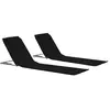 Image de vidaXL Tapis de plage pliables 2 pcs Acier et tissu Noir