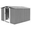 Image de vidaXL Abri de Jardin 257x298x178 cm Métal Gris Terrasse Patio Cabane à Outils
