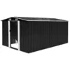Image de vidaXL Abri de Jardin 257x392x181 cm Métal Anthracite