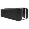 Image de vidaXL Abri de Jardin 257x489x181 cm Métal Anthracite Terrasse Cabane à Outils