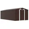 Image de vidaXL Abri de jardin 257x489x181 cm Métal Marron