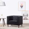 Image de vidaXL Fauteuil noir velours