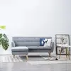 Image de vidaXL Canapé d'angle revêtement en tissu 171,5x138x81,5 cm gris clair