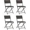 Image de vidaXL Chaises pliables de jardin lot de 4 PEHD et acier