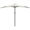 Image de vidaXL Parasol de balcon avec mât en aluminium Sable 300x155 cm Demi