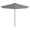 Image de Parasol de balcon et mât en aluminium Anthracite 300x155cm Demi